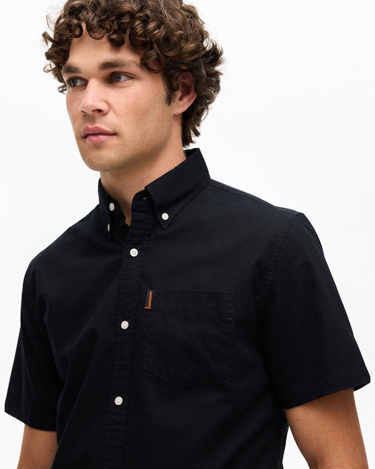 Vintage Oxford Short Sleeve Shirt | Black