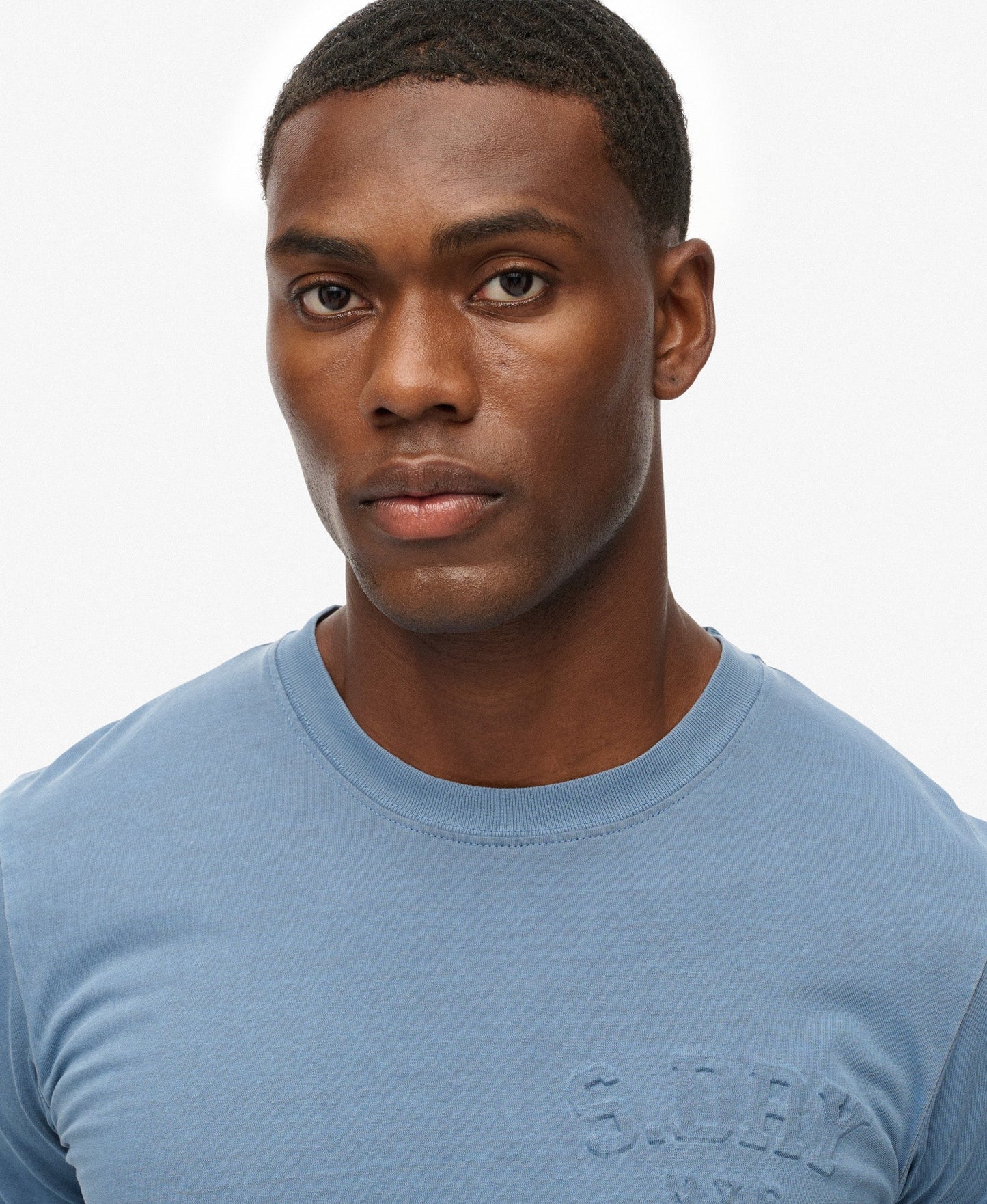 Athletic Emboss Relaxed Tee | Moonlight Blue