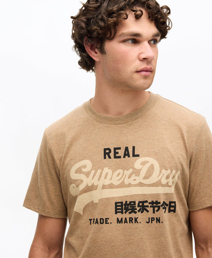 Vintage Logo Heritage Graphic Tee | Buck Tan Brown Marle