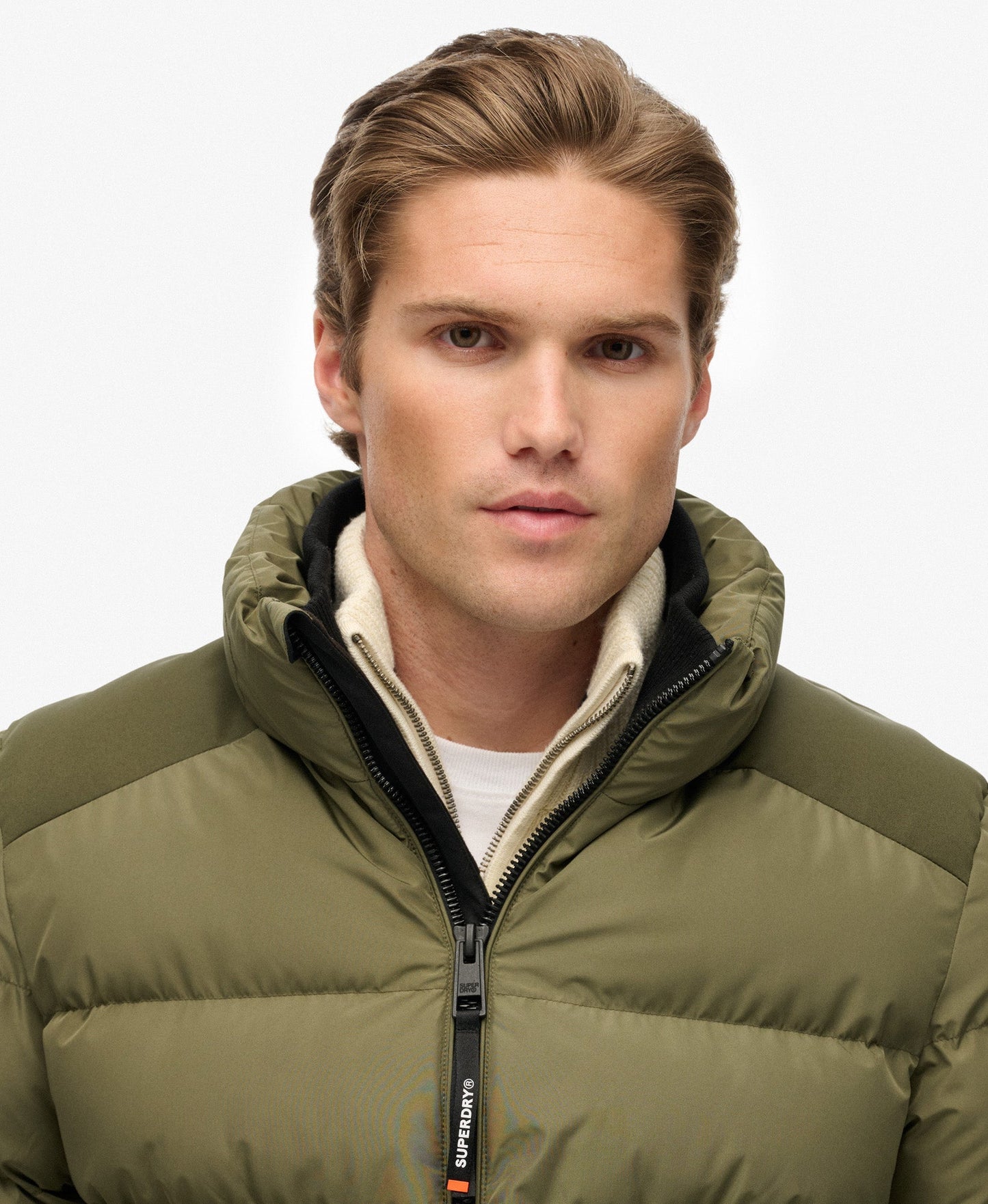Sports Puffer Jacket | Shooting Olive