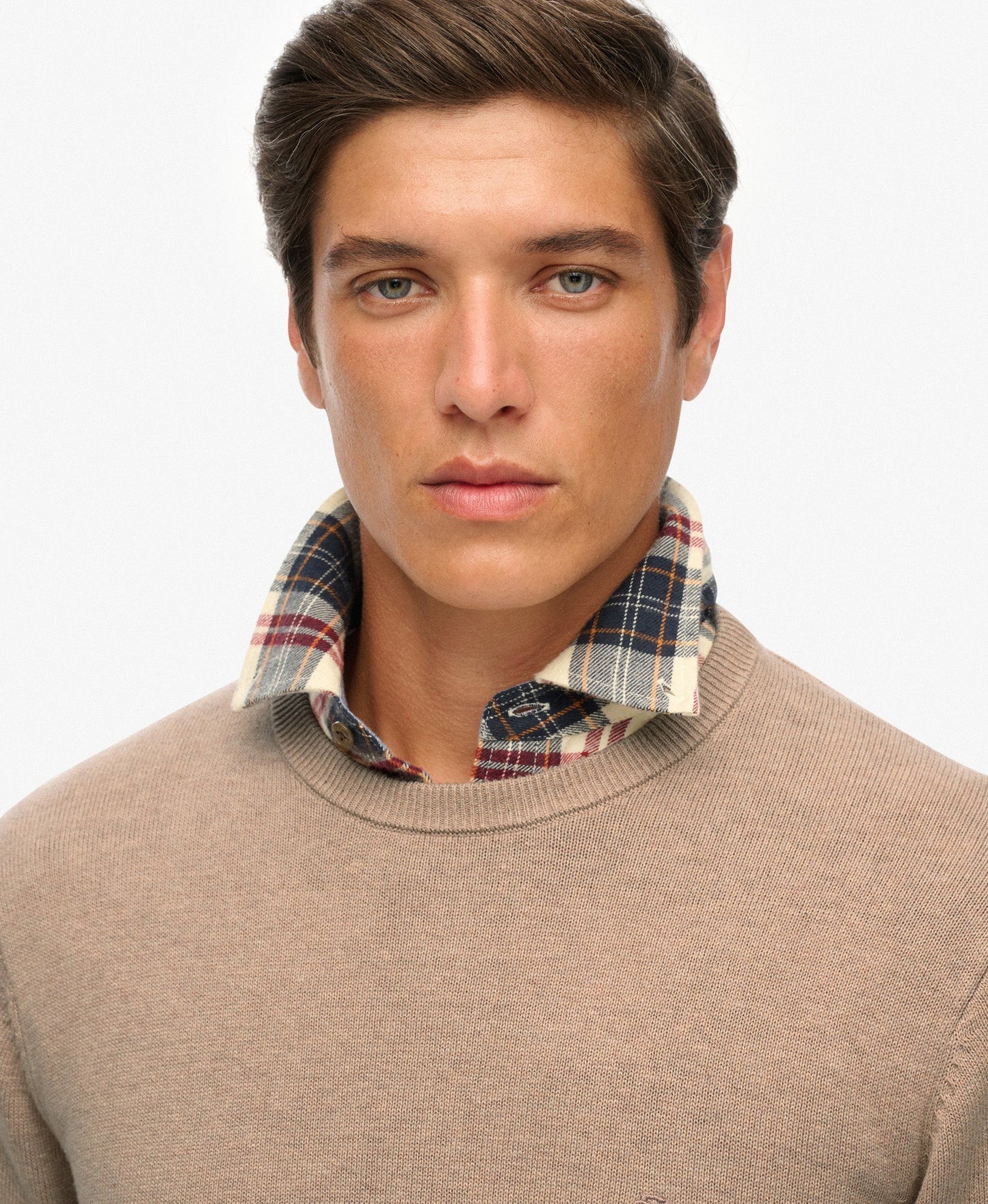 Essentials Cotton Jumper | Taupe Marle