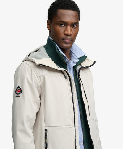 Hooded Softshell Trekker Jacket | Rainy Day Grey