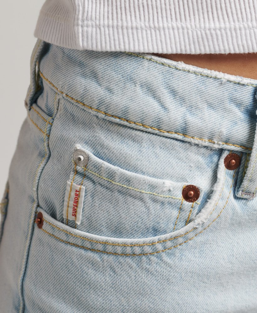 Vintage High Rise Straight Jeans | Light Indigo Vintage 30