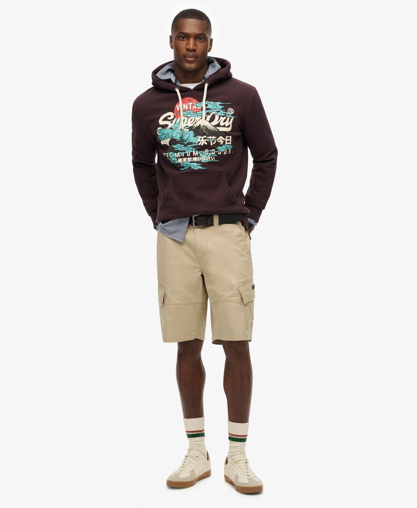 Japanese Vintage Logo Graphic Hoodie | Winter Berry