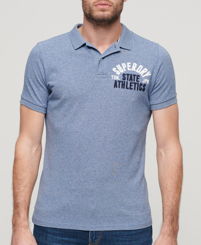 Applique Classic Fit Polo | Bay Blue Marle