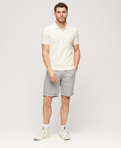 Drawstring Linen Shorts | Optic/Grey