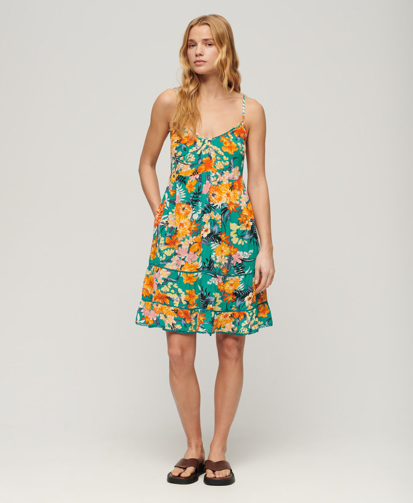 Mini Cami Beach Dress | Bali Blue Anemone