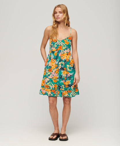 Mini Cami Beach Dress | Bali Blue Anemone