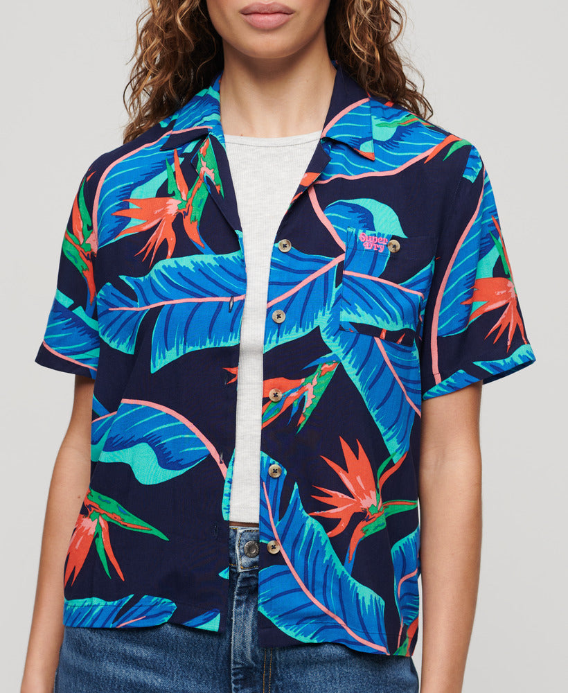Beach Resort Shirt | Navy Paradise