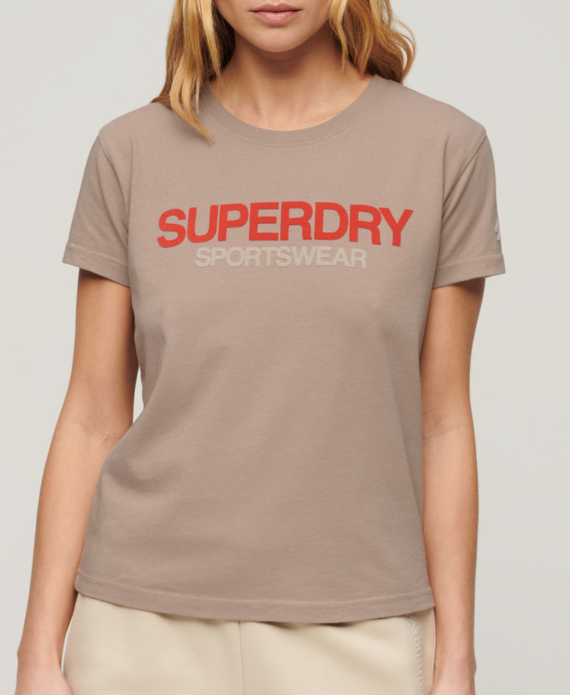 Sportswear Logo Fitted Slim Fit T-Shirt | Deep Beige