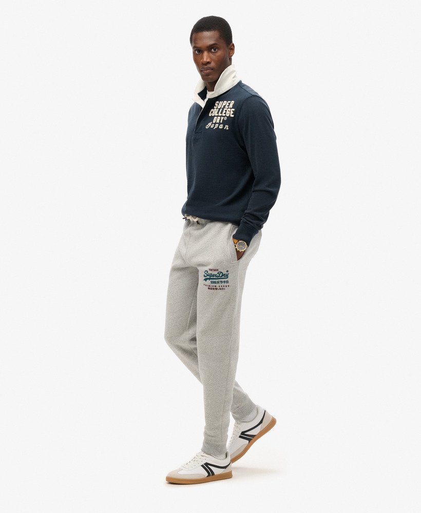 Duo Vintage Logo Graphic Slim Jogger | Athletic Grey Marle
