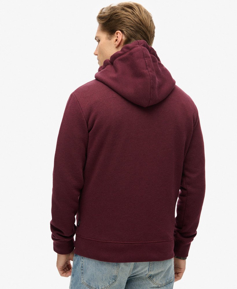 Classic Vintage Logo Graphic Hoodie | Track Burgundy Marle