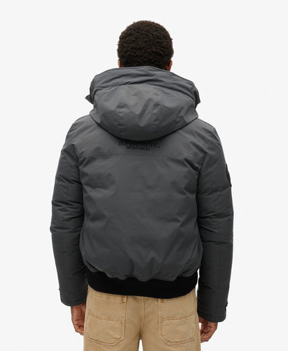 City Padded Bomber Jacket | Ebony