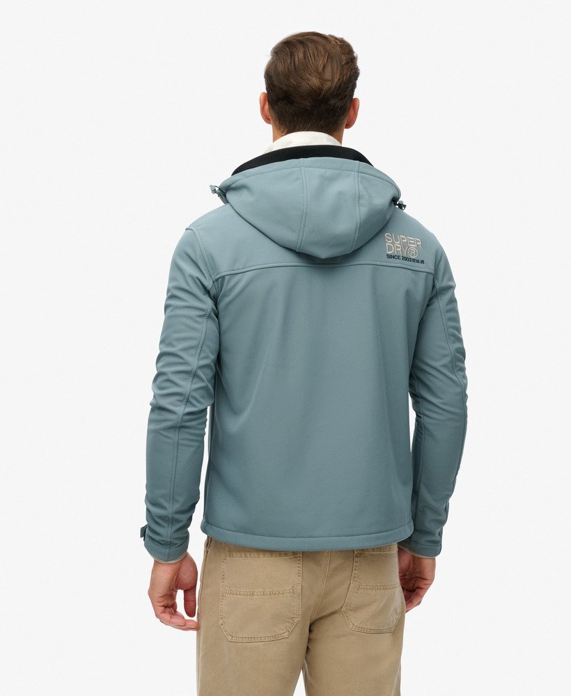 Hooded Soft Shell Trekker Jacket | Stormy Weather Blue
