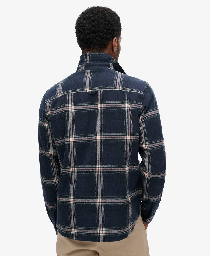 Vintage Check Overshirt | Boseman Check Navy