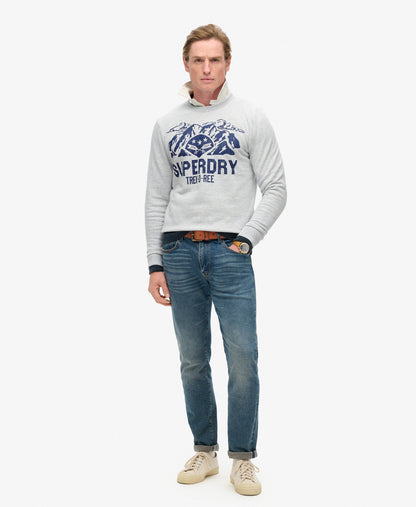 Lo-Fi Outdoors Graphic Crew | Flake Grey Marle