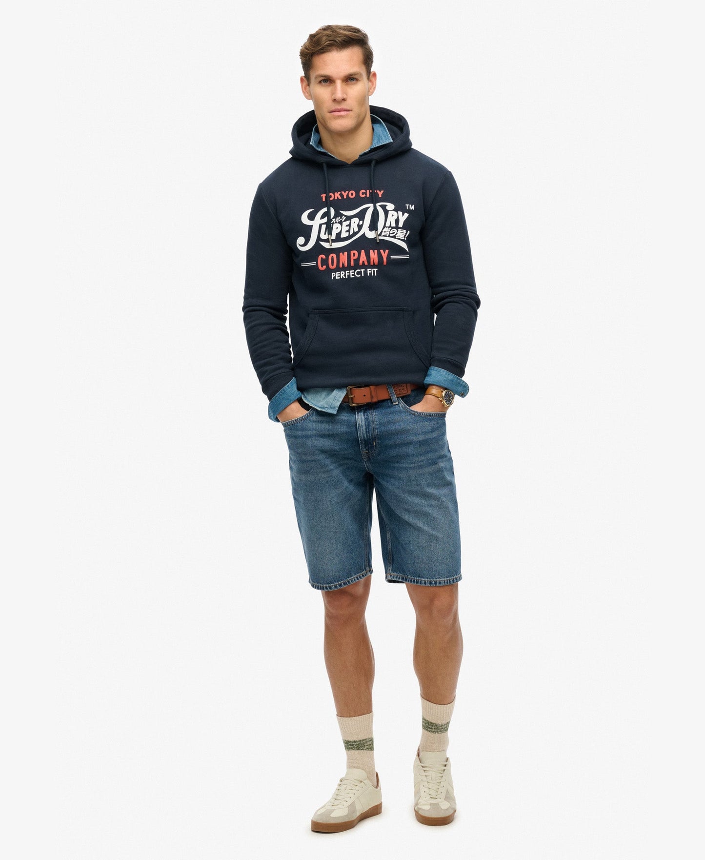 Perfect Fit Script Hoodie | Eclipse Navy