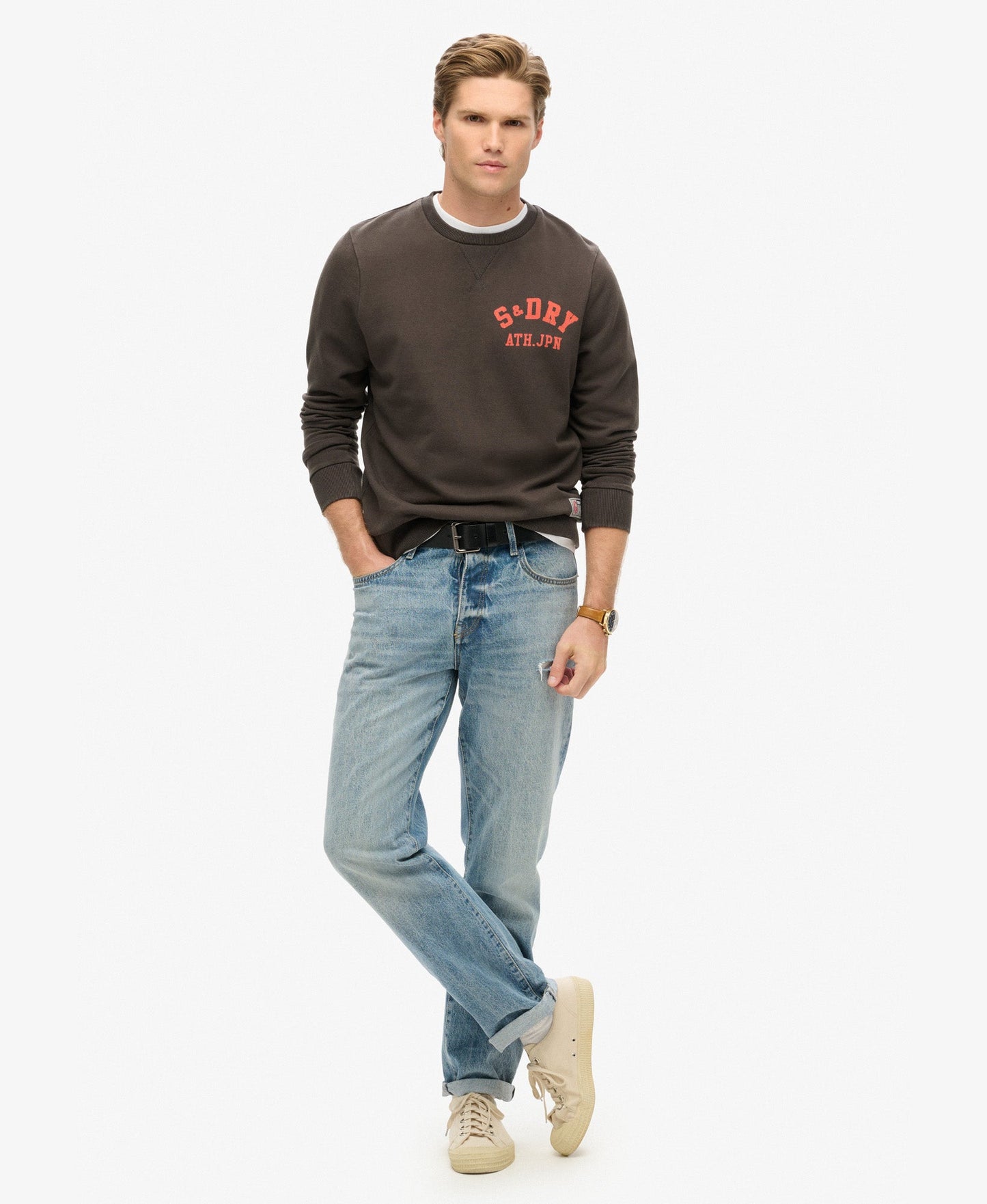 Athletic Printed Sweatshirt | Bison Black