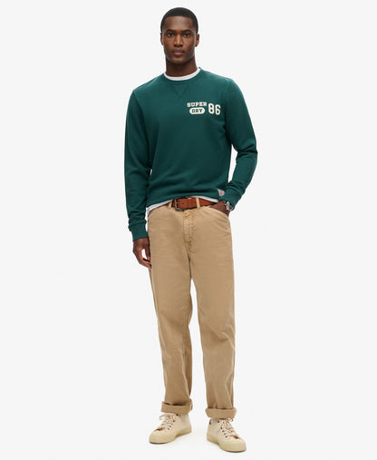 Athletic Printed Sweatshirt | Dark Pine Green