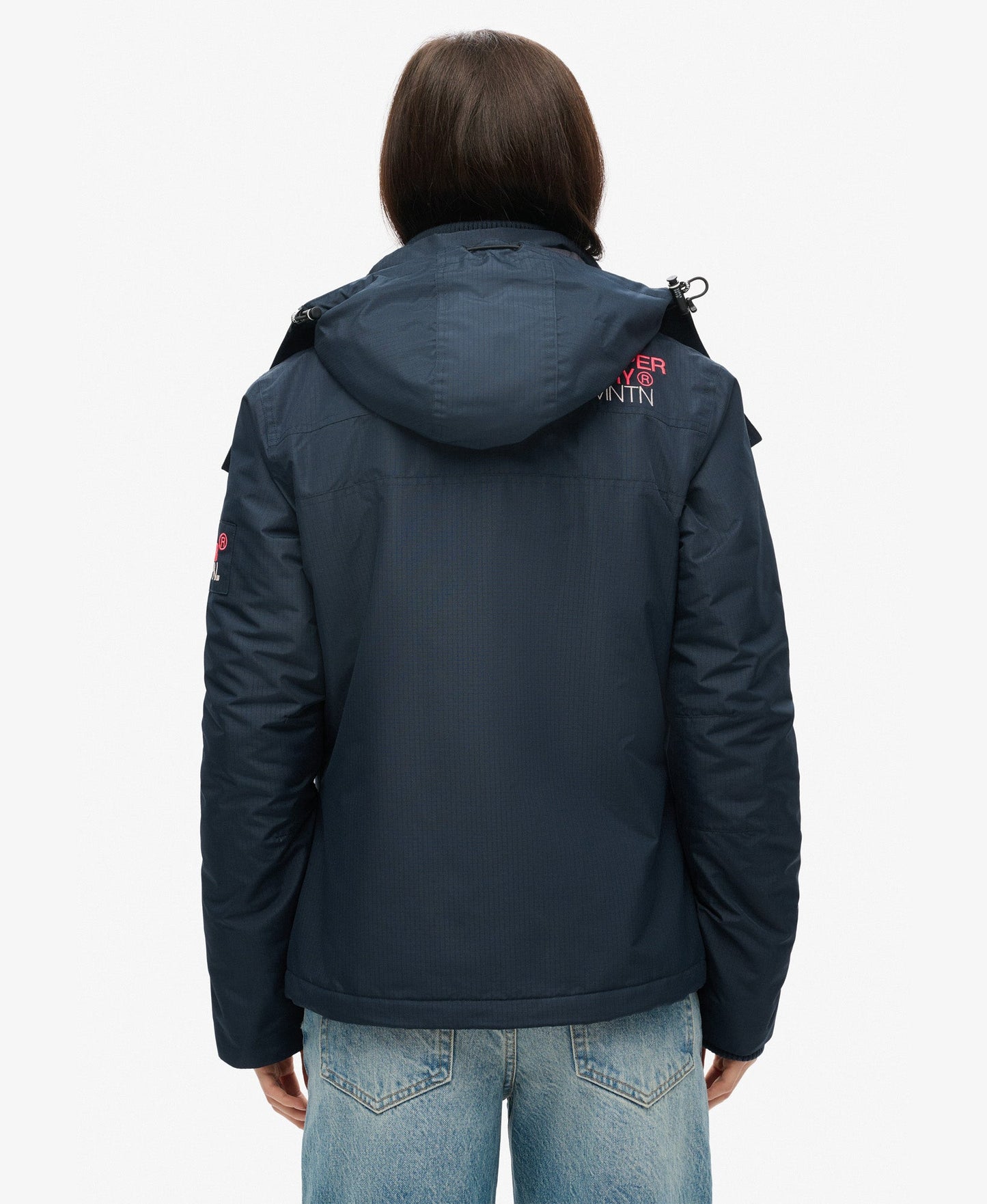 Hooded Mountain Windbreaker Slim Fit Jacket | Eclipse Navy