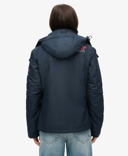 Hooded Mountain Windbreaker Slim Fit Jacket | Eclipse Navy