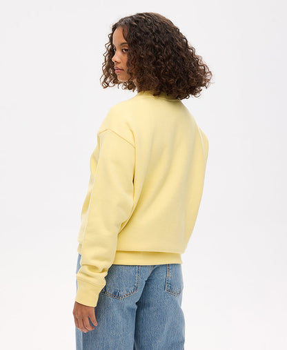 Essential Logo Crew Sweat | Pale Yellow