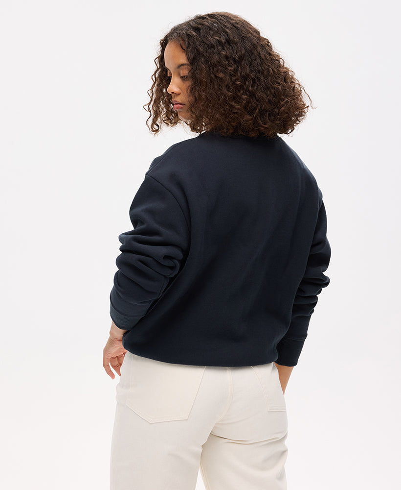 Essential Logo Crew Sweat | Eclipse Navy