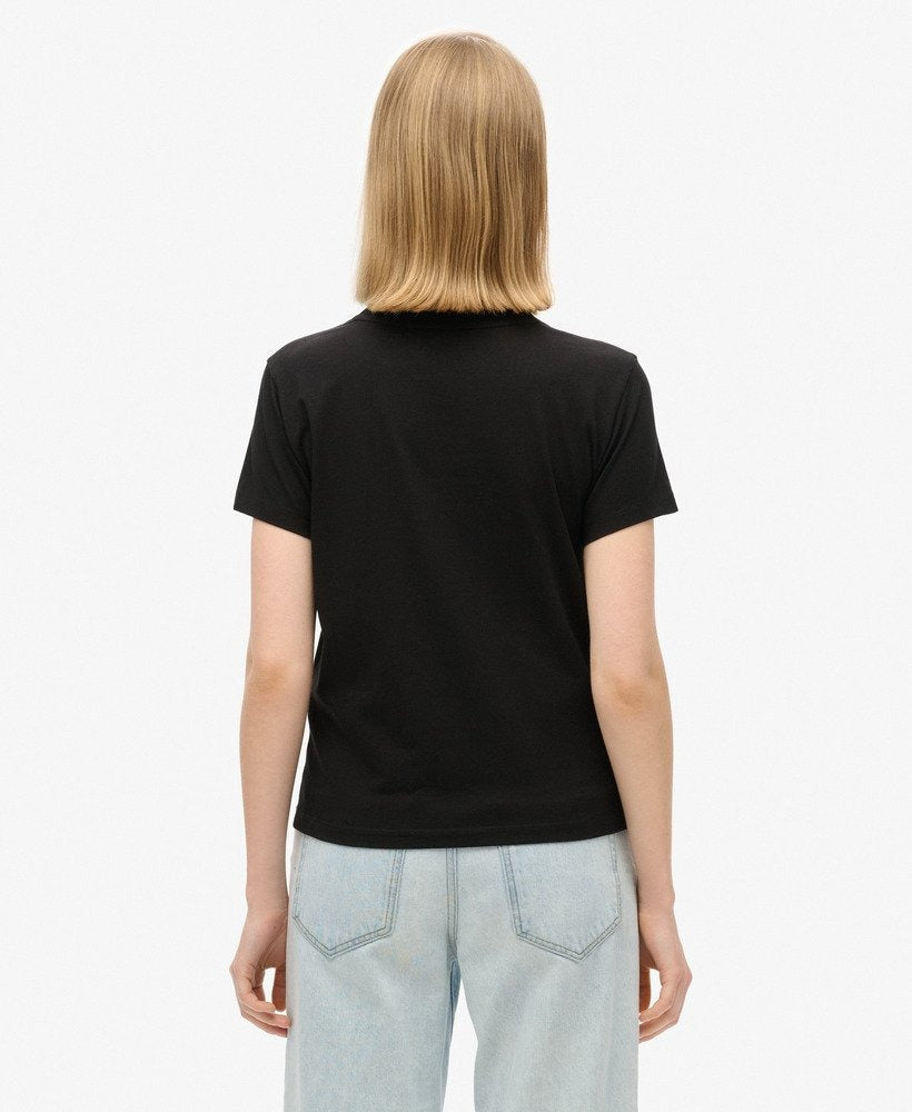Core Logo City Fitted Slim Fit Tee | Black