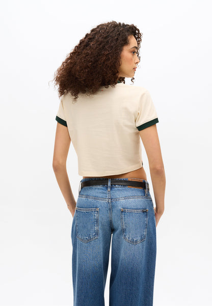 Athletic Essentials Ringer Slim Fit Tee | Turtledove Cream