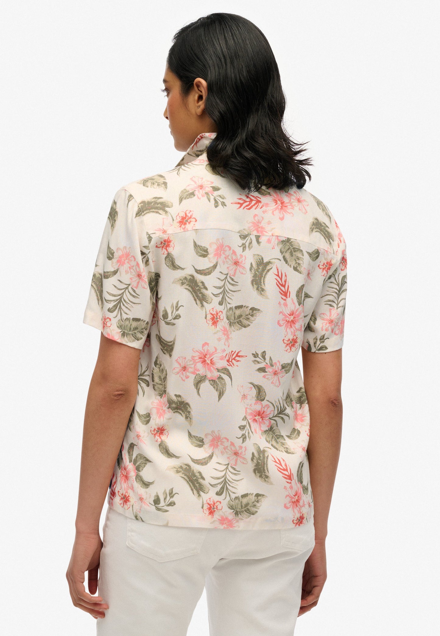 Beach Resort Shirt | Botanical Ecru
