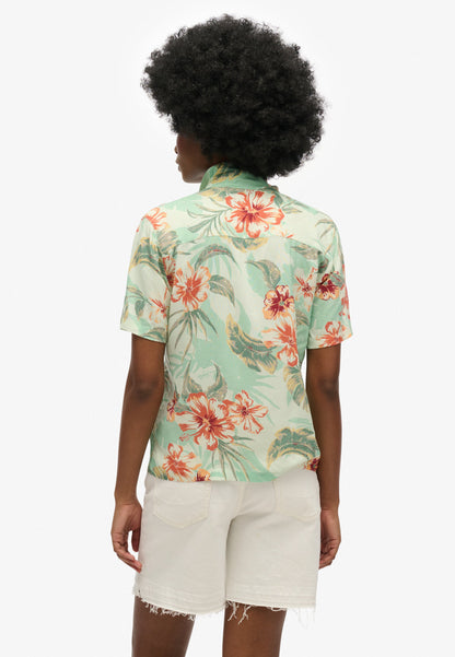 Beach Resort Shirt | Aloha Shadow Mint