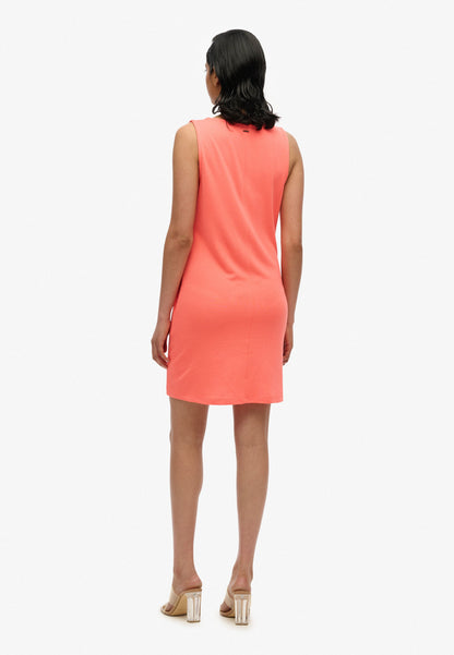 Vest Mini Dress | Hot Coral