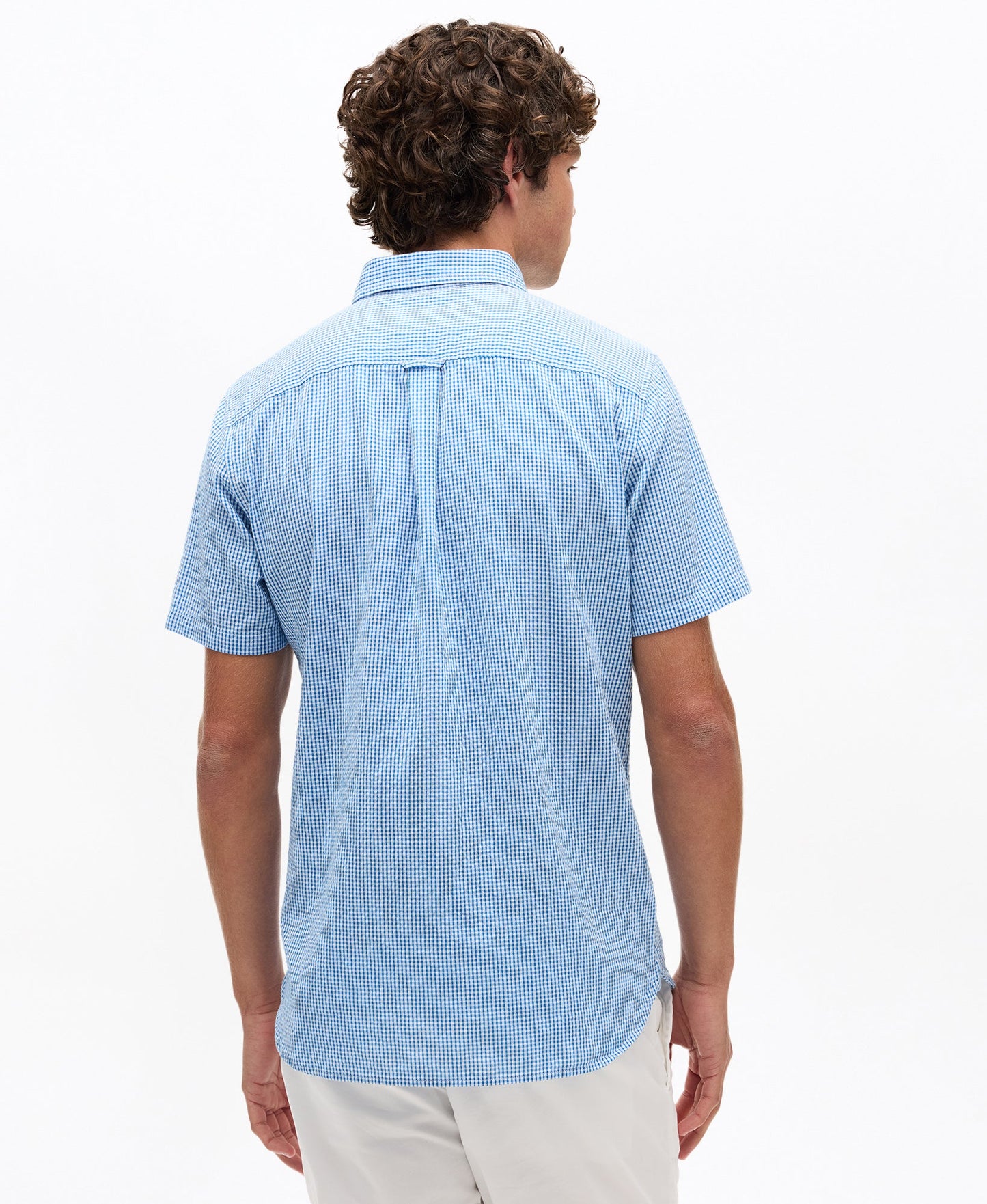 Seersucker Short Sleeve Shirt | Royal Gingham