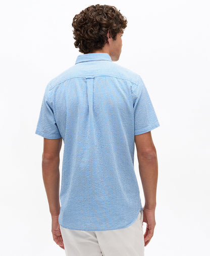 Seersucker Short Sleeve Shirt | Royal Gingham