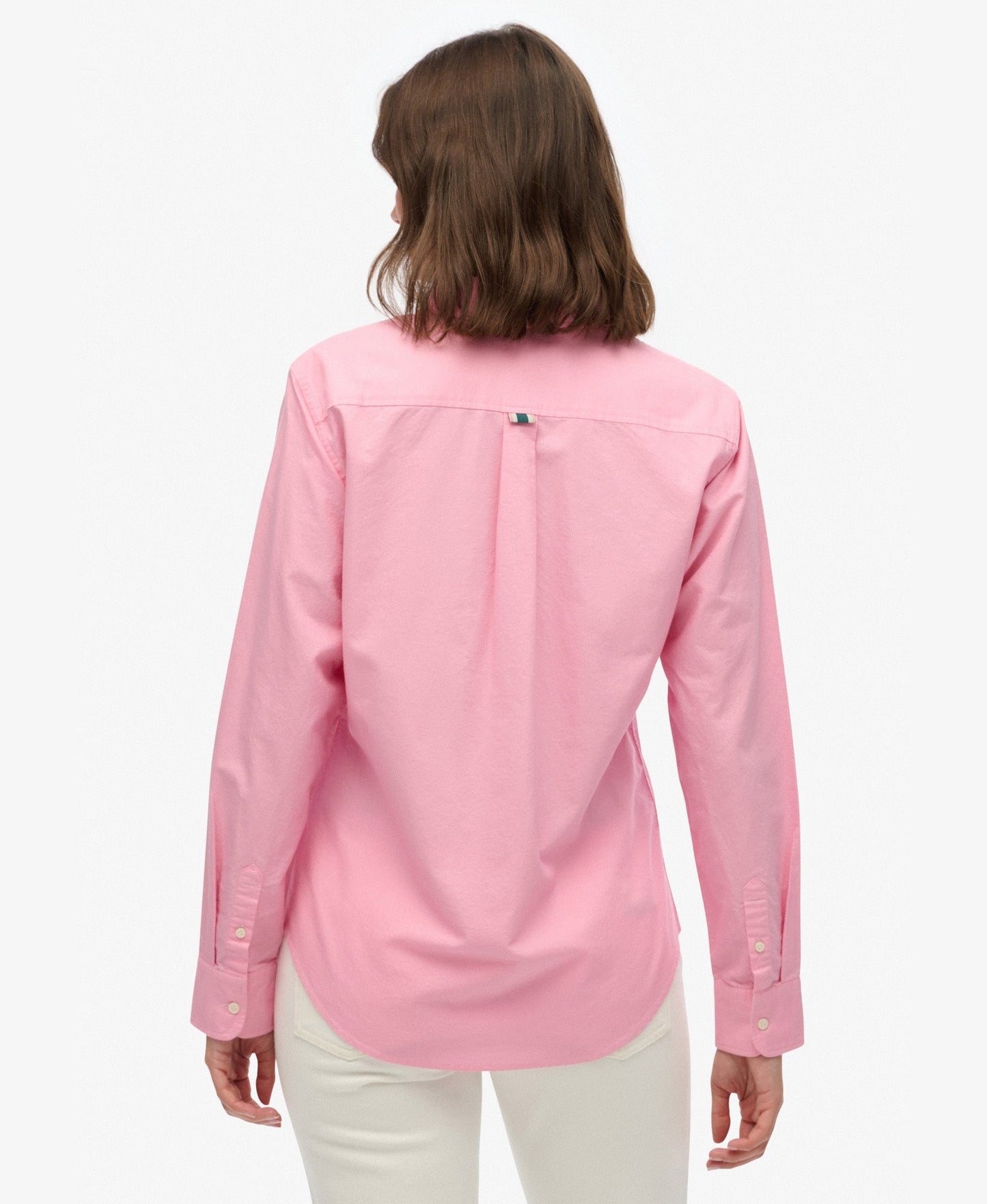 Slim Oxford Long Sleeve Shirt | Punch Pink