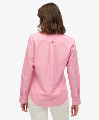 Slim Oxford Long Sleeve Shirt | Punch Pink