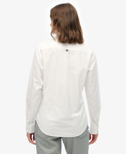Slim Oxford Long Sleeve Shirt | Optic White Oxford