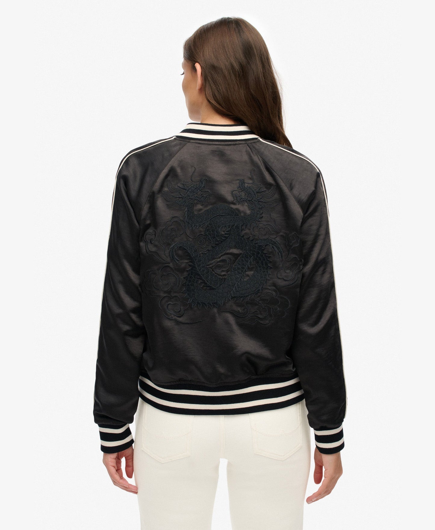 Suikajan Embroidered Bomber | Black