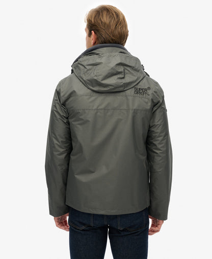 Hooded Mountain Windbreaker Slim Fit Jacket | Dark Dull Charcoal