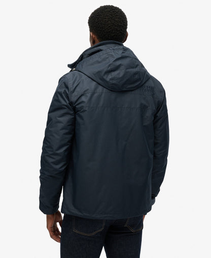 Hooded Mountain Windbreaker Slim Fit Jacket | Eclipse Navy