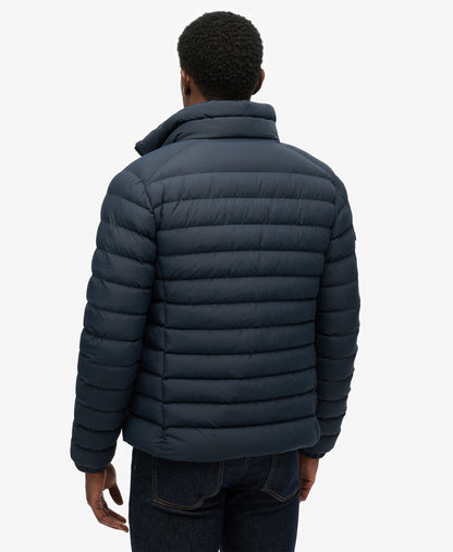 Fuji Print Padded Slim Fit Jacket | Eclipse Navy