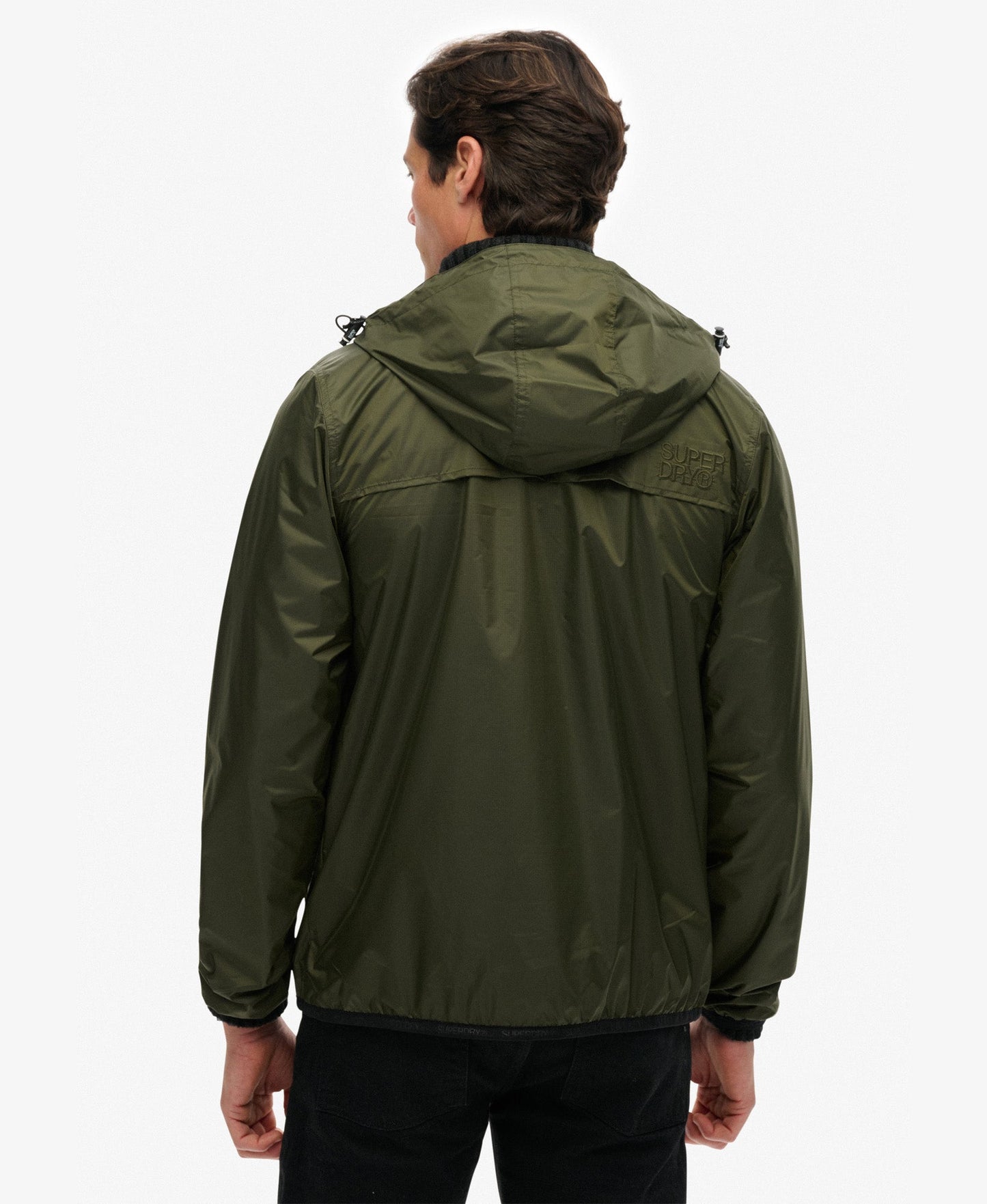 Essential Tri Windbreaker Jacket | Olive Night Green