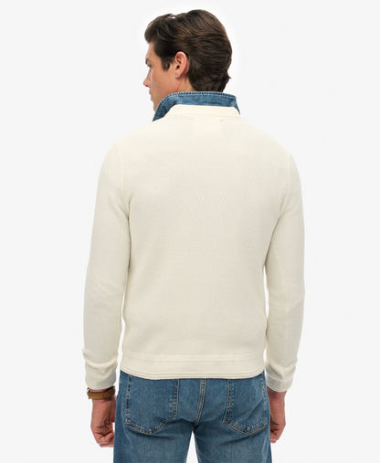 Light Weight Cotton Texture Jumper | Off White