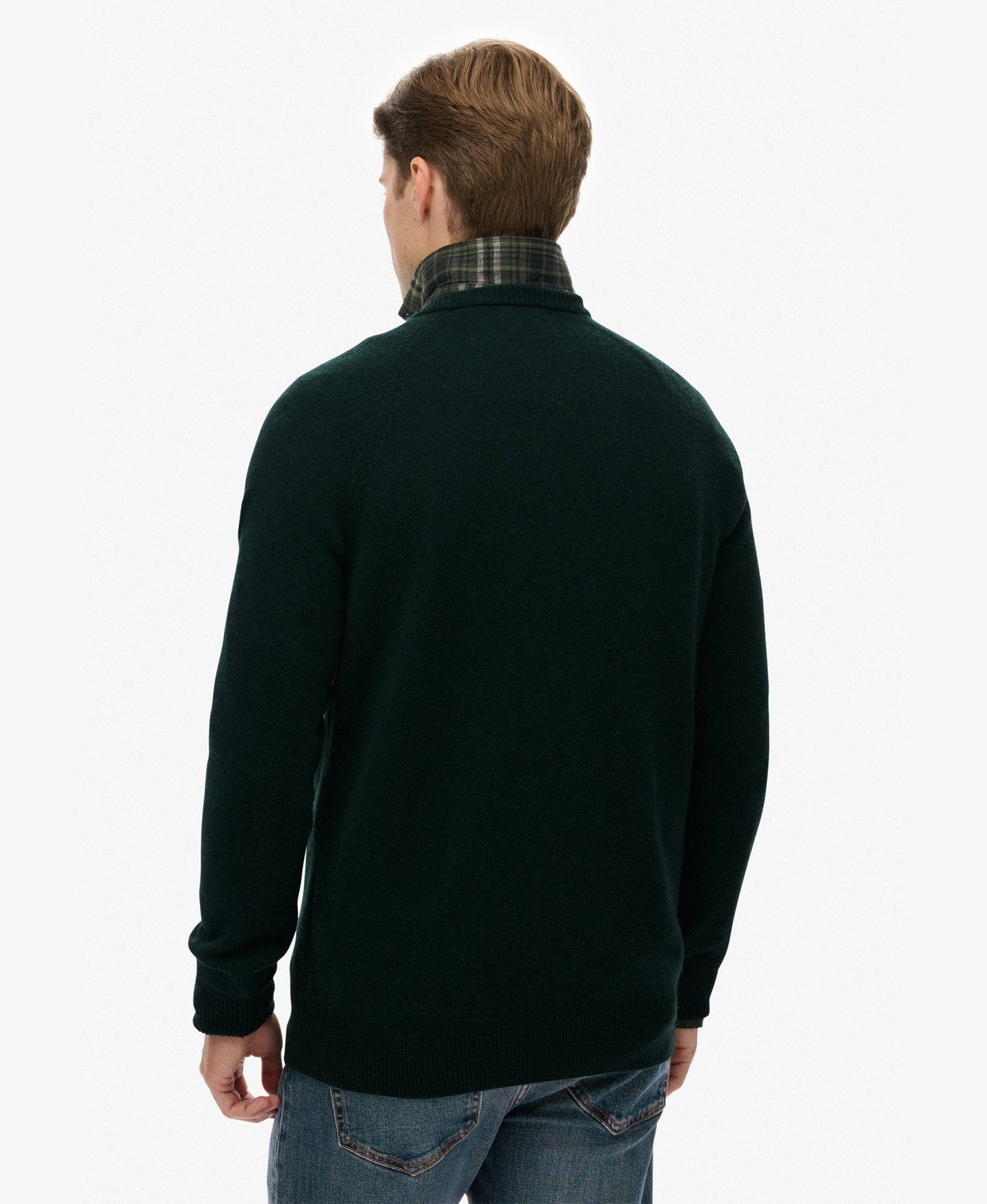 Wool Blend Jumper | Forest Green Marle