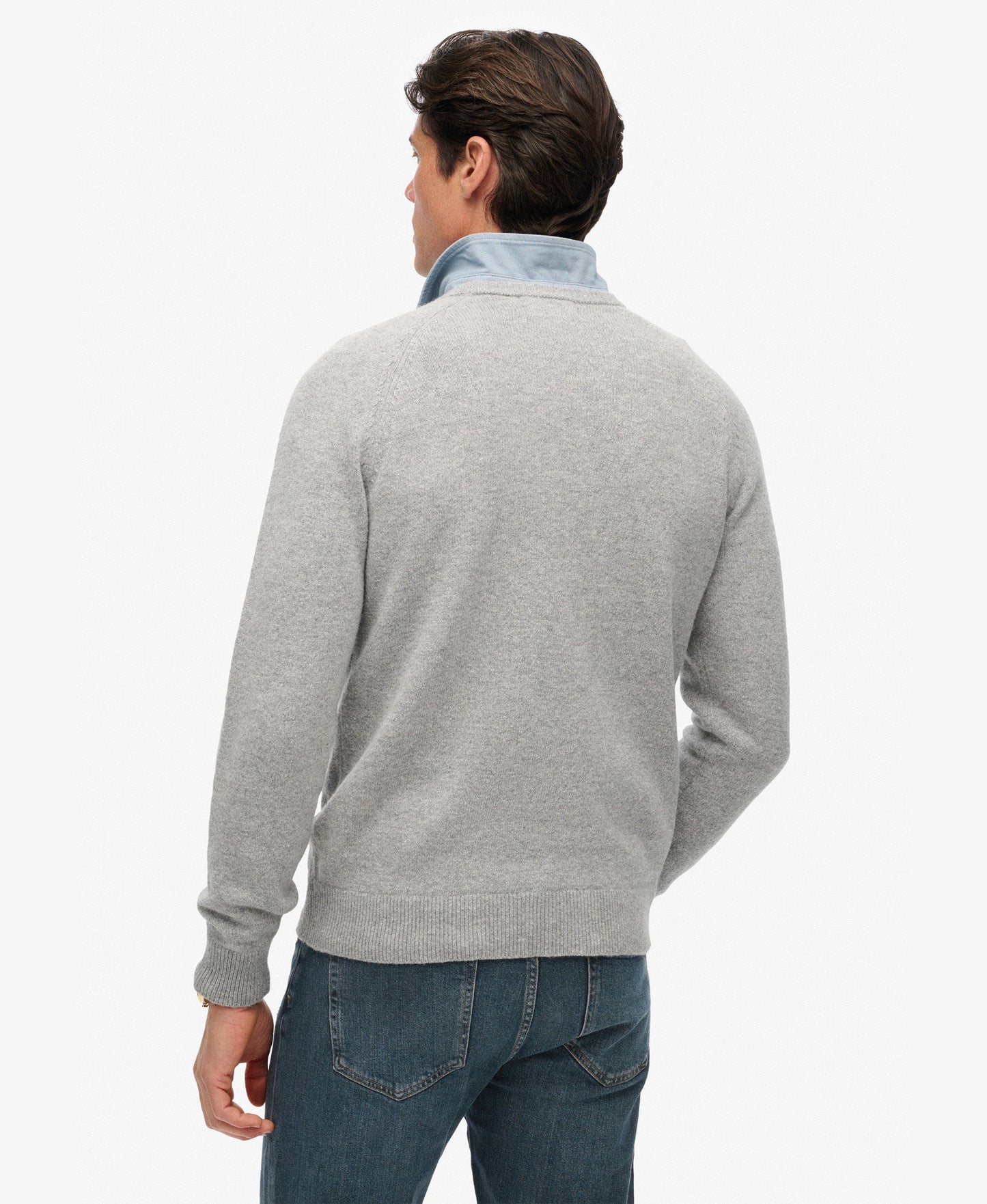Wool Blend Jumper | Light Grey Marle