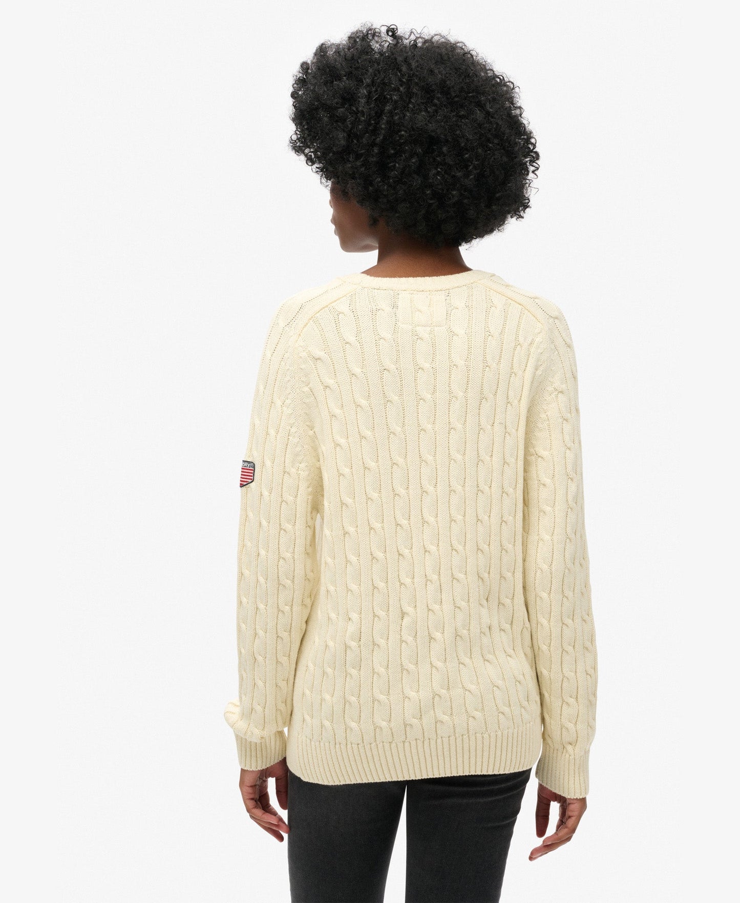 Slouchy Cable Knit | Natural White