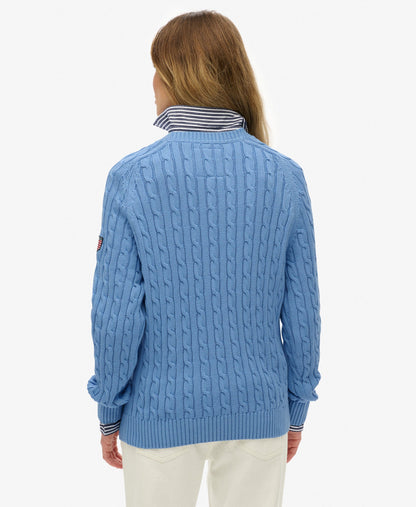 Slouchy Cable Knit | Hydrangea Blue