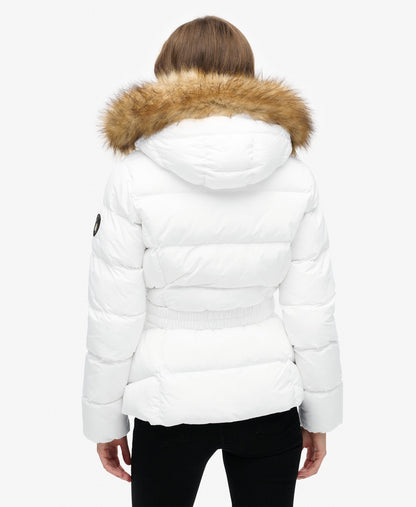 Slim Fit Fuji Belted Puffer | Bright White