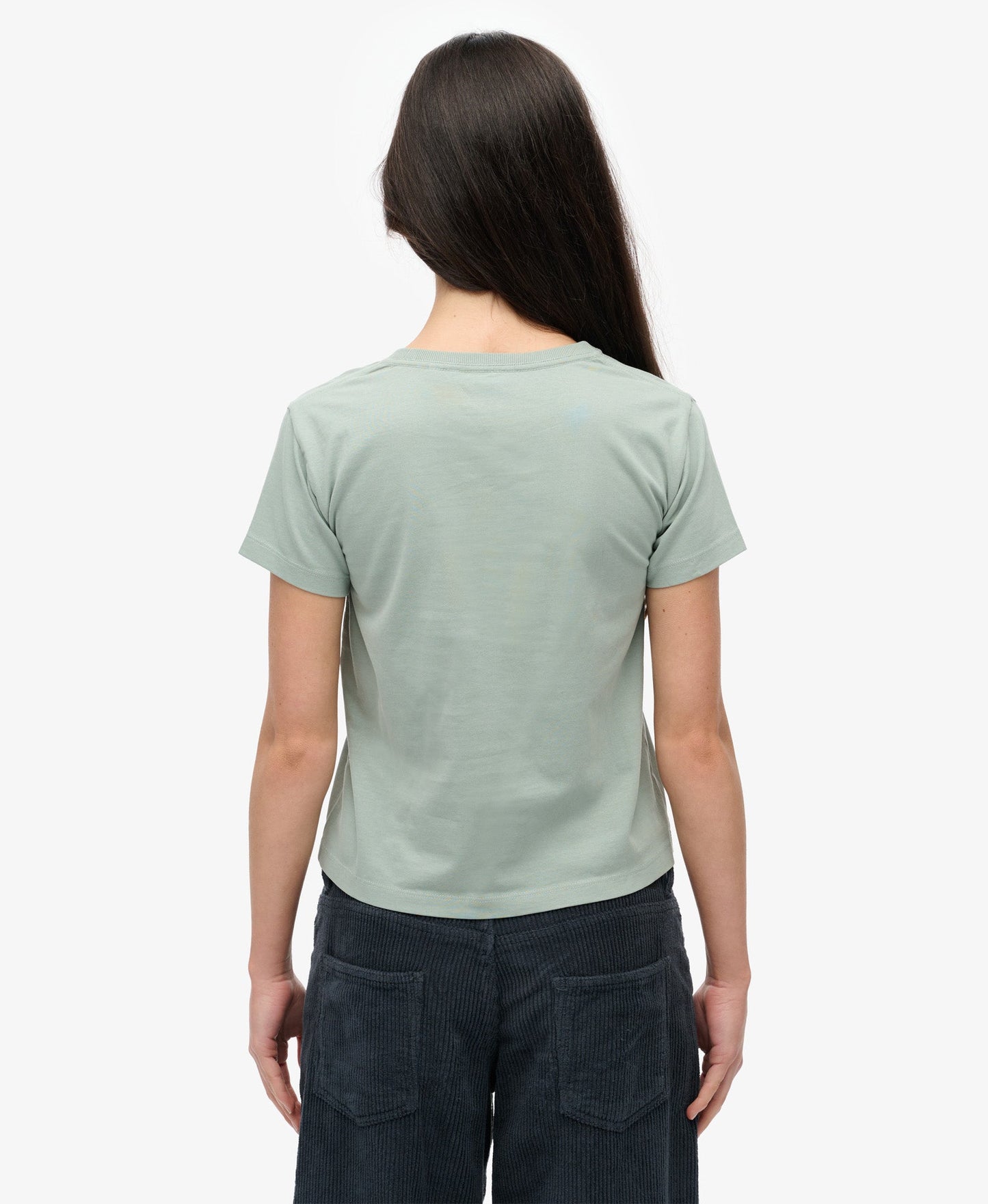 Athletic Graphic Fitted Slim Fit Tee | Light Jade Green