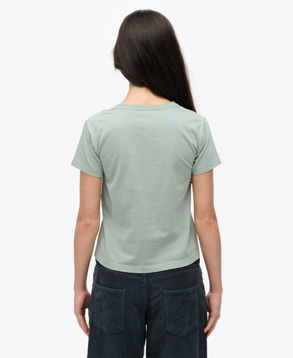 Athletic Graphic Fitted Slim Fit Tee | Light Jade Green